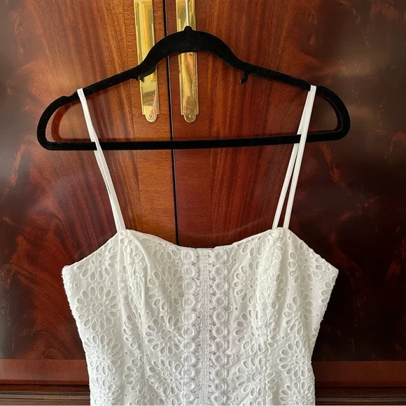 Lilly Pulitzer Shelli Dress Resort White Large Petal Eyelet